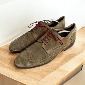 Johnston & Murphy Mens 13 Light Brown / Tan Leather Oxford Dress Shoes 20-8460